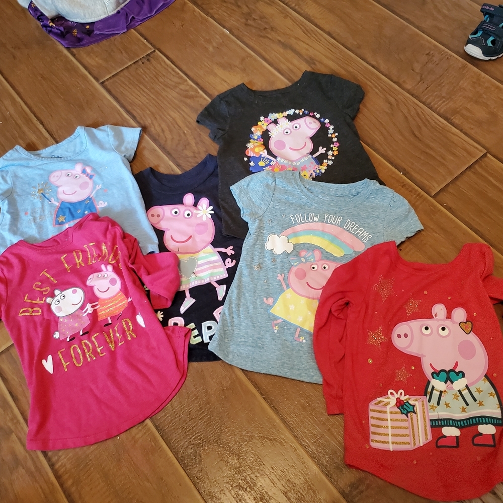 Lot of Peppa Pig Shirts Size 2T